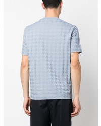 T-shirt à col rond bleu clair Emporio Armani