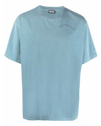 T-shirt à col rond bleu clair Diesel