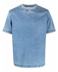 T-shirt à col rond bleu clair Diesel