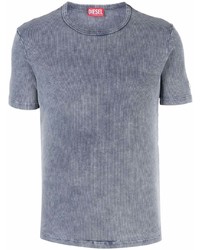 T-shirt à col rond bleu clair Diesel