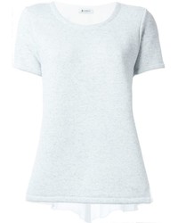 T-shirt à col rond bleu clair Dondup