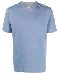 T-shirt à col rond bleu clair Eleventy