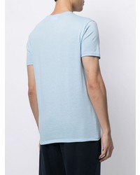 T-shirt à col rond bleu clair Lacoste