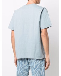 T-shirt à col rond bleu clair Stussy