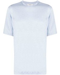T-shirt à col rond bleu clair Ermenegildo Zegna