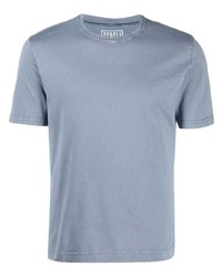 T-shirt à col rond bleu clair Fedeli