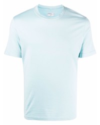 T-shirt à col rond bleu clair Fedeli