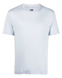 T-shirt à col rond bleu clair Fedeli