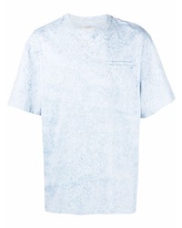 T-shirt à col rond bleu clair Feng Chen Wang