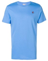 T-shirt à col rond bleu clair Fila