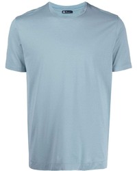 T-shirt à col rond bleu clair Finamore 1925 Napoli
