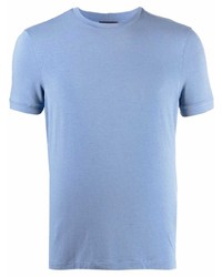 T-shirt à col rond bleu clair Giorgio Armani