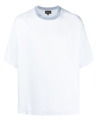T-shirt à col rond bleu clair Giorgio Armani
