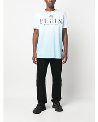 T-shirt à col rond bleu clair Philipp Plein