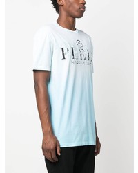 T-shirt à col rond bleu clair Philipp Plein