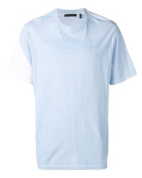 T-shirt à col rond bleu clair Helmut Lang