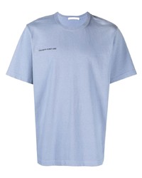T-shirt à col rond bleu clair Helmut Lang
