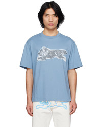 T-shirt à col rond bleu clair Icecream