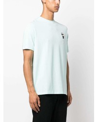 T-shirt à col rond bleu clair Karl Lagerfeld