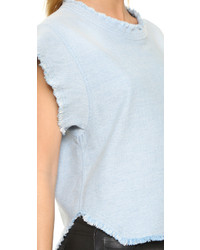 T-shirt à col rond bleu clair Iro . Jeans