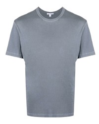 T-shirt à col rond bleu clair James Perse