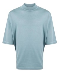 T-shirt à col rond bleu clair Jil Sander
