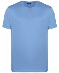 T-shirt à col rond bleu clair Kiton