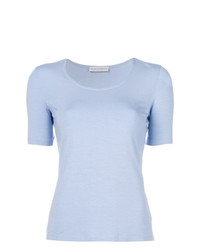 T-shirt à col rond bleu clair Le Tricot Perugia