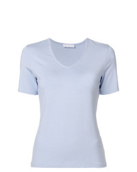 T-shirt à col rond bleu clair Le Tricot Perugia