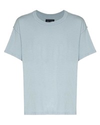 T-shirt à col rond bleu clair Les Tien