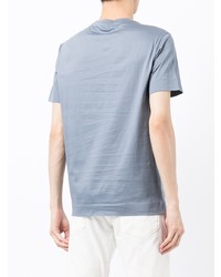 T-shirt à col rond bleu clair Emporio Armani