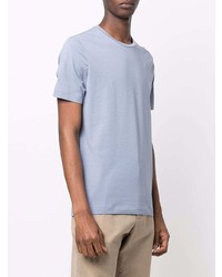 T-shirt à col rond bleu clair Corneliani