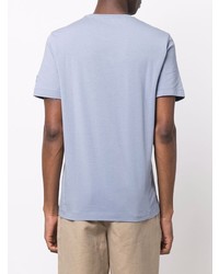 T-shirt à col rond bleu clair Corneliani