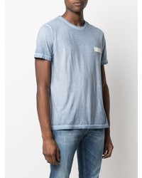 T-shirt à col rond bleu clair Dondup