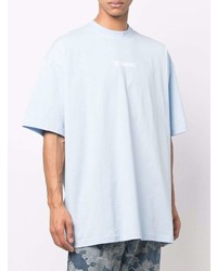 T-shirt à col rond bleu clair Vetements