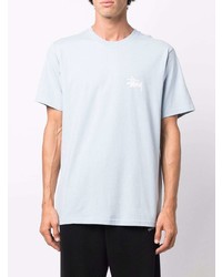 T-shirt à col rond bleu clair Stussy