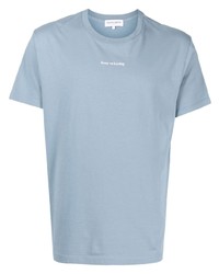 T-shirt à col rond bleu clair Maison Labiche