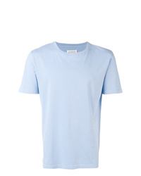 T-shirt à col rond bleu clair Maison Margiela
