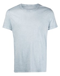 T-shirt à col rond bleu clair Majestic Filatures