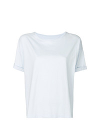 T-shirt à col rond bleu clair MM6 MAISON MARGIELA