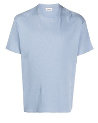 T-shirt à col rond bleu clair Nanushka