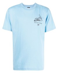T-shirt à col rond bleu clair New Balance