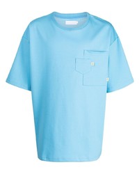 T-shirt à col rond bleu clair Off Duty