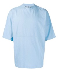 T-shirt à col rond bleu clair Palm Angels