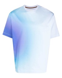 T-shirt à col rond bleu clair Paul Smith