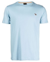 T-shirt à col rond bleu clair PS Paul Smith