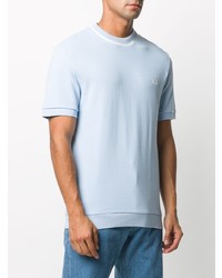 T-shirt à col rond bleu clair Fred Perry