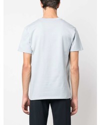 T-shirt à col rond bleu clair Alexander McQueen