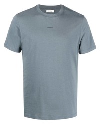 T-shirt à col rond bleu clair Sandro