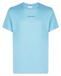 T-shirt à col rond bleu clair Sandro Paris